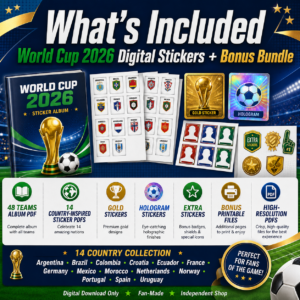 World Cup 2026 Inspired Digital Soccer Sticker Bundle